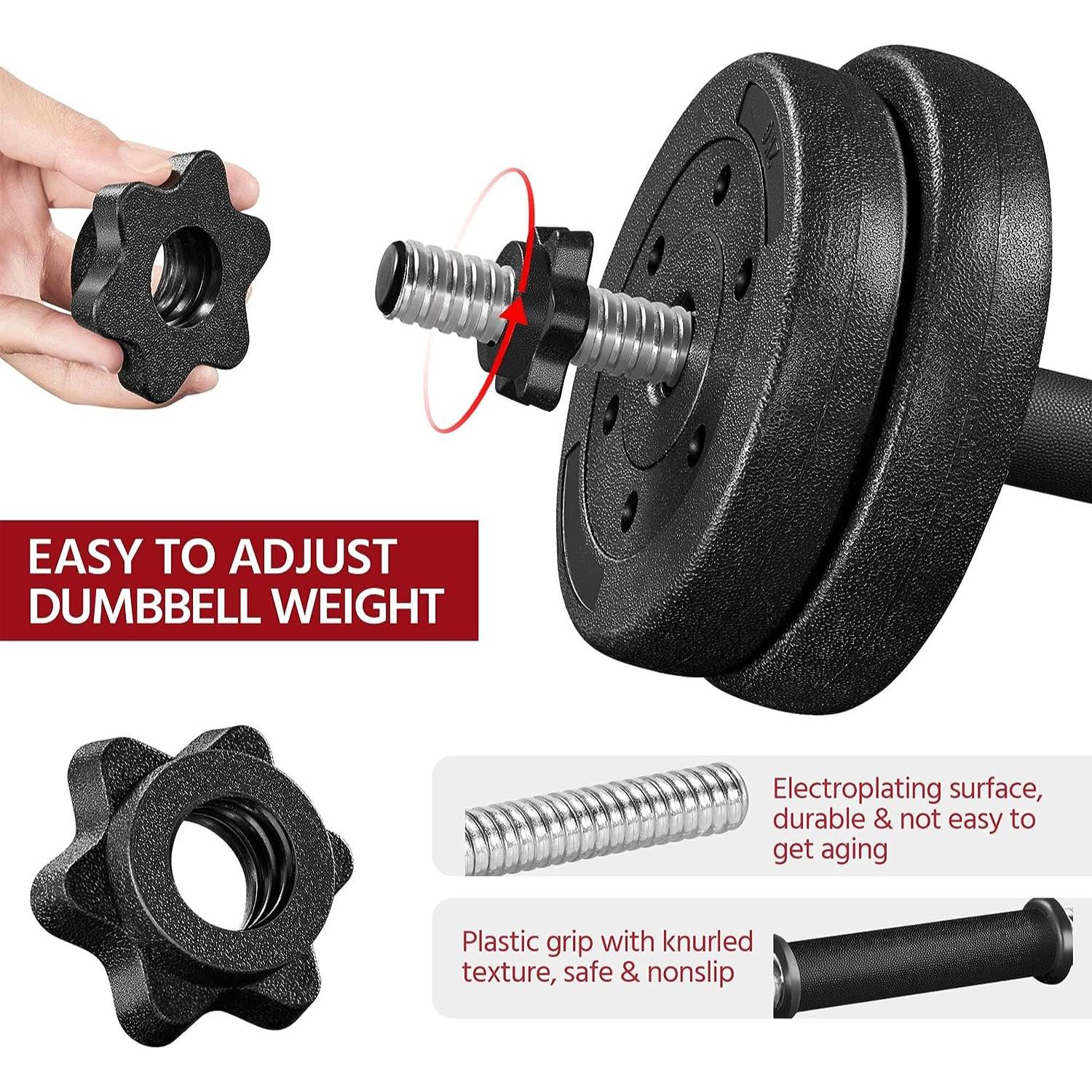 Adjustable Dumbbells, 15 kg: image 3