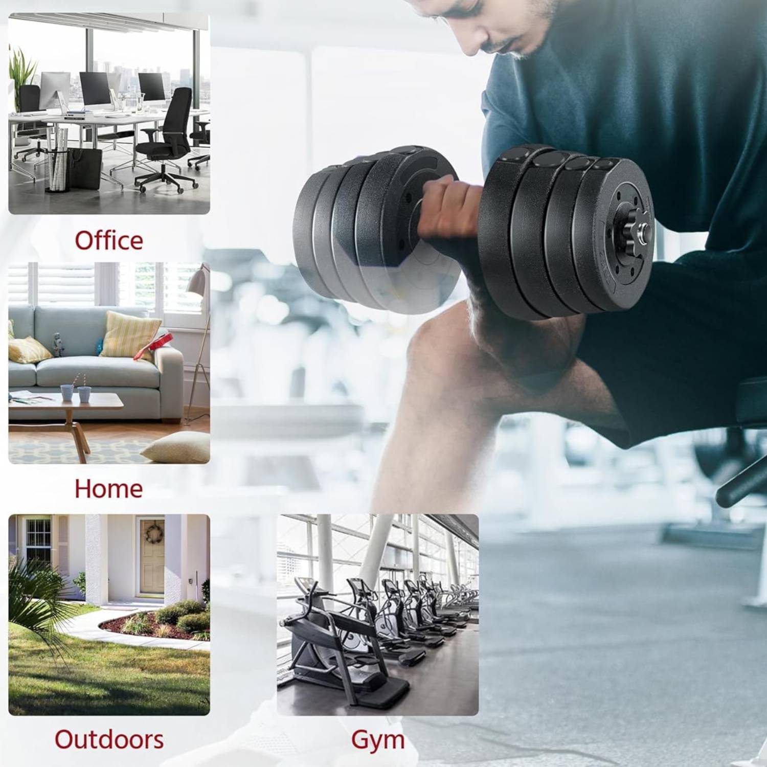 Adjustable Dumbbells, 15 kg: image 4