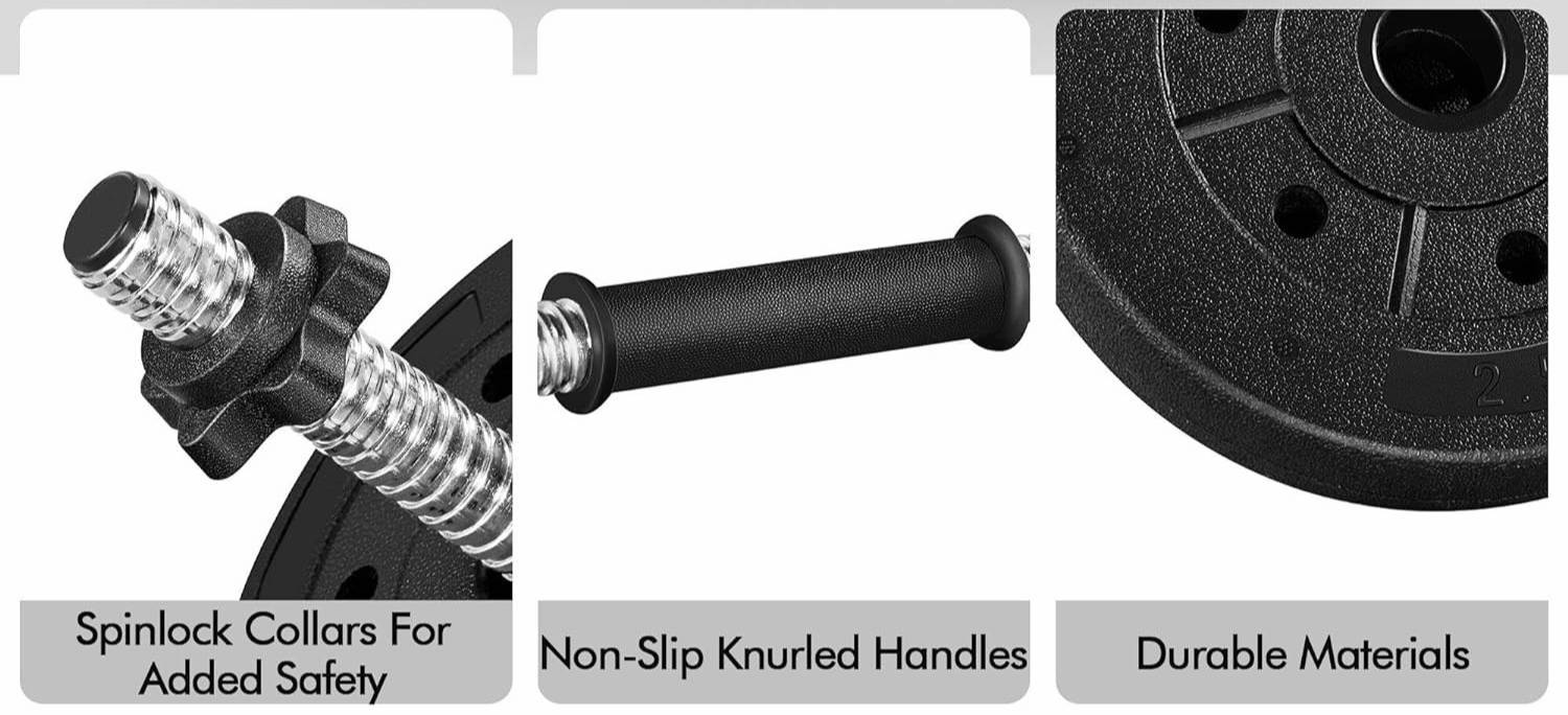 Adjustable Dumbbells, 15 kg dimensions and specifications